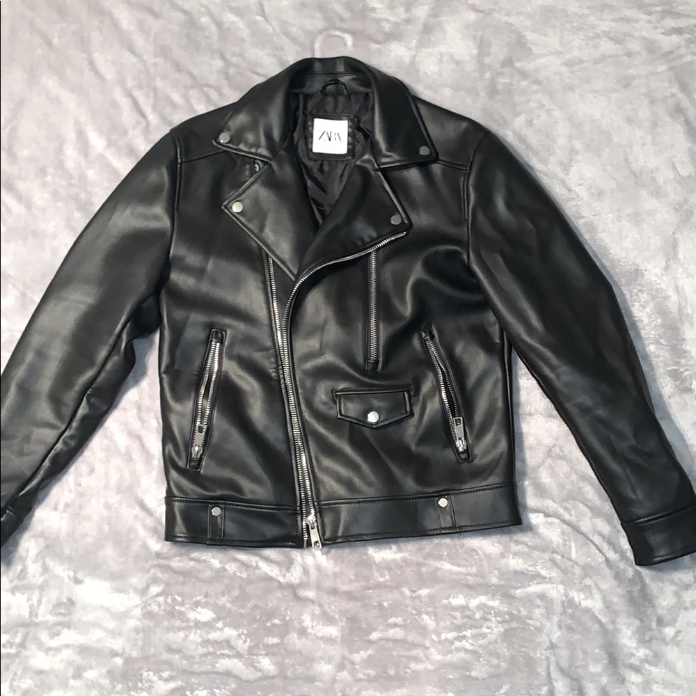 Zara leather jacket